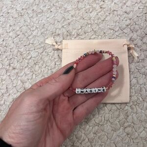 "Imagine" beaded bracelet sz S/M Little Words Project